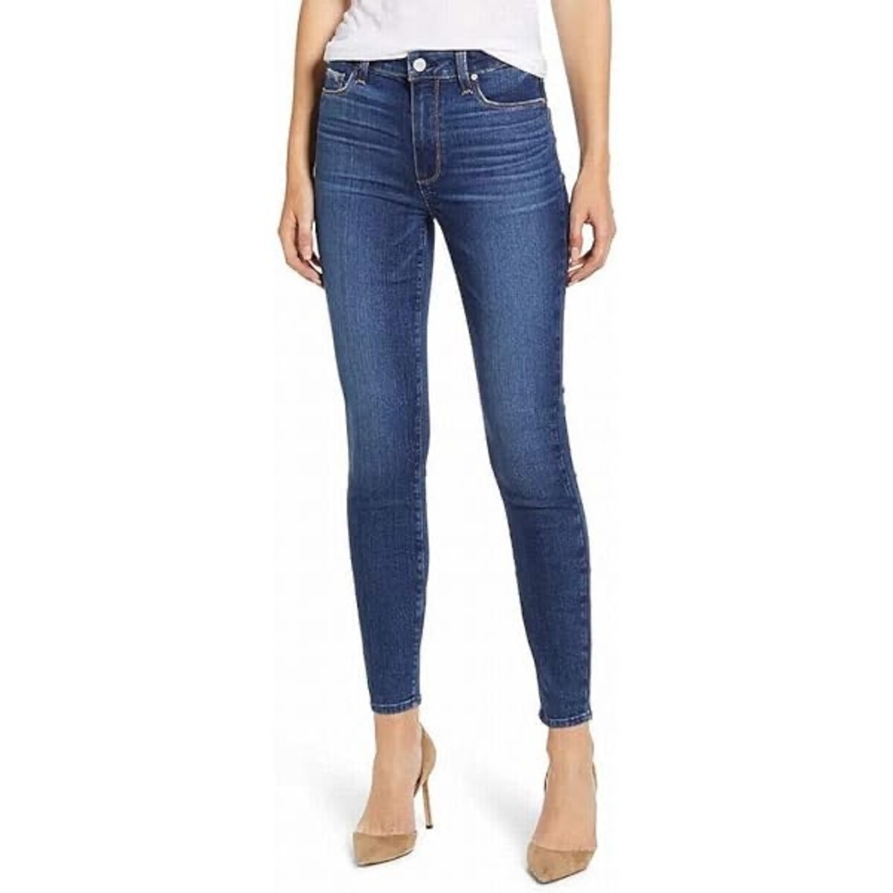 PAIGE Hoxton Ankle Jeans Dark Wash Sz 26 retail $229